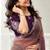 mauve organza satin sequince work party wear saree