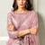onion pink satin floral digital print beads & sequince work party wear saree