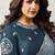 shaded powder blue satin sequince & stone work party wear saree