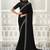black crape sequince work boder party wear saree