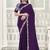 purple crape sequince work border party wear saree