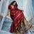 maroon cotton blend  handloom weaving casual wear saree