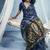 peacock blue cotton blend  handloom weaving casual wear saree