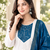WHITE EMBROIDERY WHITE THREAD WORK FABRIC COTTON BLEND WOMENS KURTI SET