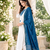 WHITE EMBROIDERY WHITE THREAD WORK FABRIC COTTON BLEND WOMENS KURTI SET