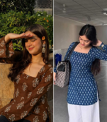Pack Of 2 Handmade Ajrakh Block Printed Rayon Fabric  Short Kurti For Women's