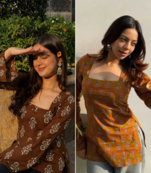 Pack Of 2 Handmade Ajrakh Block Printed Rayon Fabric  Short Kurti For Women's