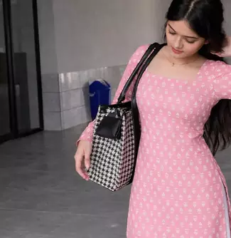 Pack Of 2 Handmade Ajrakh Block Printed Rayon Fabric  Short Kurti For Women's