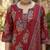 Maroon floral printed straight kurta set for women