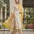 White floral printed anarkali kurta set for women