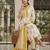 White floral printed anarkali kurta set for women