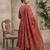 Pink floral printed anarkali kurta set for women