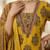 Yellow floral printed straight kurta set for women
