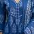 Blue floral printed straight kurta set for women
