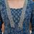 Navy blue floral printed straight kurta set for women