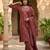 Maroon floral printed straight kurta set for women