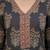 Black floral printed straight kurta set for women