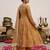Yellow floral floral printed anarkali kurta set for women