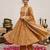 Yellow floral floral printed anarkali kurta set for women