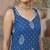 Blue floral printed straight kurta set for women
