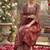 Maroon floral printed a-line kurta set for women