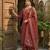 Maroon floral printed straight kurta set for women