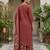 Maroon floral printed straight kurta set for women