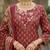 Maroon floral printed straight kurta set for women