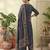 Blue floral printed straight kurta set for women