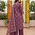 Burgundy floral printed straight kurta set for women