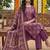 Burgundy floral printed straight kurta set for women