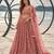 DUSTY PINK NET THREAD WITH ZARI AND SEQUINCE WORK FESTIVE LEHENGA CHOLI SET FOR WOMEN'S