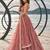 DUSTY PINK NET THREAD WITH ZARI AND SEQUINCE WORK FESTIVE LEHENGA CHOLI SET FOR WOMEN'S