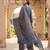 Blue floral printed straight kurta set for women