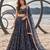 NAVY BLUE NET THREAD WITH ZARI AND SEQUINCE WORK FESTIVE LEHENGA CHOLI SET FOR WOMEN'S