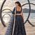 NAVY BLUE NET THREAD WITH ZARI AND SEQUINCE WORK FESTIVE LEHENGA CHOLI SET FOR WOMEN'S