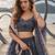 NAVY BLUE NET THREAD WITH ZARI AND SEQUINCE WORK FESTIVE LEHENGA CHOLI SET FOR WOMEN'S