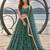GREEN NET THREAD WITH ZARI AND SEQUINCE WORK FESTIVE LEHENGA CHOLI SET FOR WOMEN'S