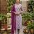 Off white floral printed straight kurta set for women