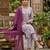 Off white floral printed straight kurta set for women