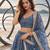 STEEL BLUE NET THREAD WITH ZARI AND SEQUINCE WORK FESTIVE LEHENGA CHOLI SET FOR WOMEN'S