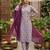 Off white floral printed straight kurta set for women