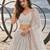 WHITE NET THREAD WITH ZARI AND SEQUINCE WORK FESTIVE LEHENGA CHOLI SET FOR WOMEN'S