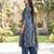 Blue floral printed straight kurta set for women