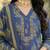 Blue floral printed straight kurta set for women