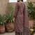 Grey black floral printed straight kurta set for women