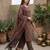 Grey black floral printed straight kurta set for women