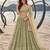 PISTA GREEN NET THREAD WITH ZARI AND SEQUINCE WORK FESTIVE LEHENGA CHOLI SET FOR WOMEN'S