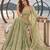 PISTA GREEN NET THREAD WITH ZARI AND SEQUINCE WORK FESTIVE LEHENGA CHOLI SET FOR WOMEN'S