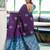 Purple rama silk blend jacuard work festival saree with unstitched blouse piece